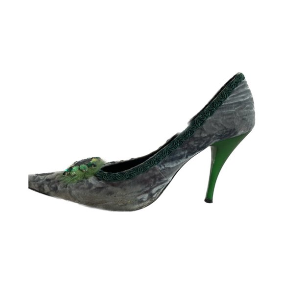 Hype Green Velvet Heels - Picture 3 of 5